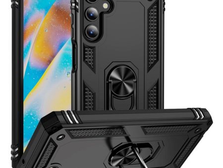 Samsung Galaxy A15 (5G)   A15 Hybrid Håndværker Cover m. Magnetisk Kickstand -  Sort Online Sale