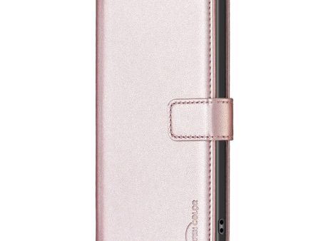 Samsung Galaxy S24 Ultra Kunstlæder Flip Cover m. Kortholder & Ståfunktion - Rose Gold Hot on Sale