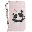 Samsung Galaxy A25 (5G) Læder Cover m. Print & Strop - Glad Panda For Cheap