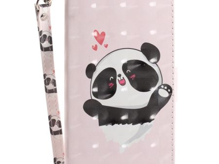 Samsung Galaxy A25 (5G) Læder Cover m. Print & Strop - Glad Panda For Cheap