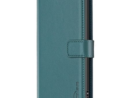 Samsung Galaxy S24 Ultra Kunstlæder Flip Cover m. Kortholder & Ståfunktion - Grøn Online Hot Sale