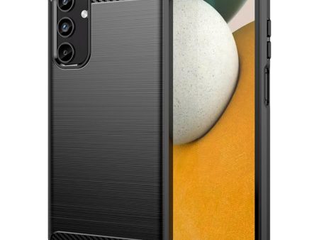 Samsung Galaxy A15 (5G)   A15 Brushed Carbon Fiber Fleksibelt Plastik Cover - Sort Online Hot Sale