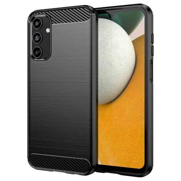 Samsung Galaxy A15 (5G)   A15 Brushed Carbon Fiber Fleksibelt Plastik Cover - Sort Online Hot Sale