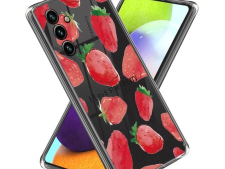 Samsung Galaxy A35 (5G) Fleksibelt Plastik Cover m. Motiv - Jordbær Sale