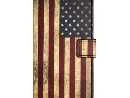 Samsung Galaxy A25 (5G) Læder Cover m. Pung & Ståfunktion - Amerikansk Flag on Sale