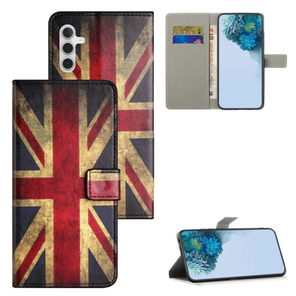 Samsung Galaxy A25 (5G) Læder Cover m. Pung & Ståfunktion - Union Jack For Sale