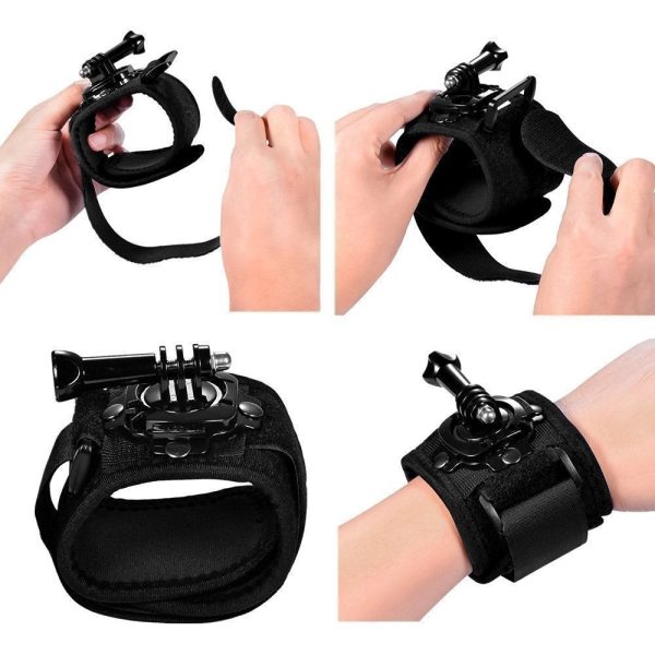 GoPro 4 - 11 Armbånds Holder - Wrist Strap Mount Holder - Sort Online Sale