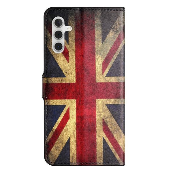 Samsung Galaxy A25 (5G) Læder Cover m. Pung & Ståfunktion - Union Jack For Sale