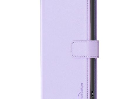 Samsung Galaxy S24 Ultra Kunstlæder Flip Cover m. Kortholder & Ståfunktion - Lilla Hot on Sale