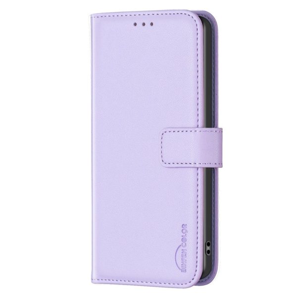 Samsung Galaxy S24 Ultra Kunstlæder Flip Cover m. Kortholder & Ståfunktion - Lilla Hot on Sale