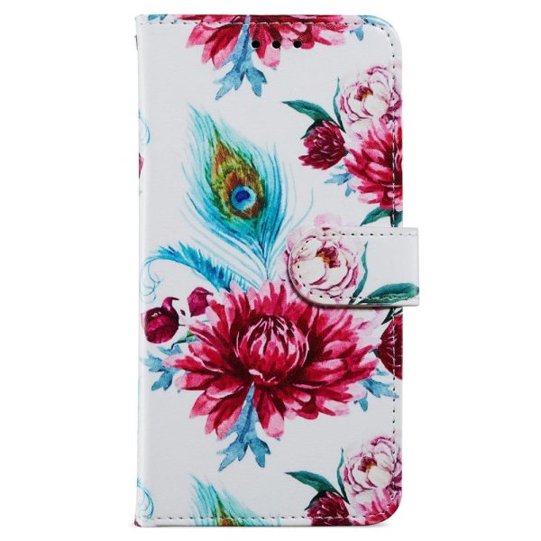 Samsung Galaxy A35 (5G) Læder Cover m. Pung og Strop - Påfugl   Blomster Cheap