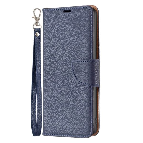 Samsung Galaxy A15 (5G)   A15 PU Litchi Læder Cover m. Pung & Strop - Blå on Sale