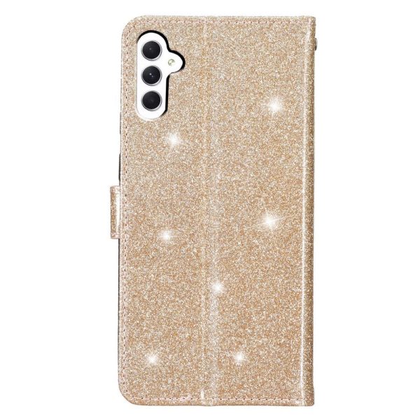 Samsung Galaxy A25 (5G) Læder Cover m. Pung & Strop - Glimmer - Guld Cheap