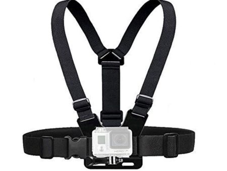 GoPro Hero 4 - 11 Elastisk Brystbælte Holder - Sort Supply