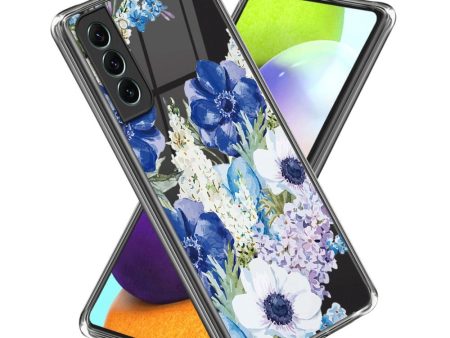 Samsung Galaxy S24+ (Plus) Fleksibelt Plastik Cover m. Motiv - Blå Blomster Online Hot Sale