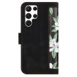 Samsung Galaxy S24 Ultra Læder Cover m. Pung & Strop - Sort m. Blomster For Discount