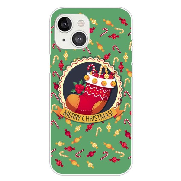 iPhone 15 Plus Fleksibelt Plastik Jule Cover - Merry Christmas - Julesok For Cheap