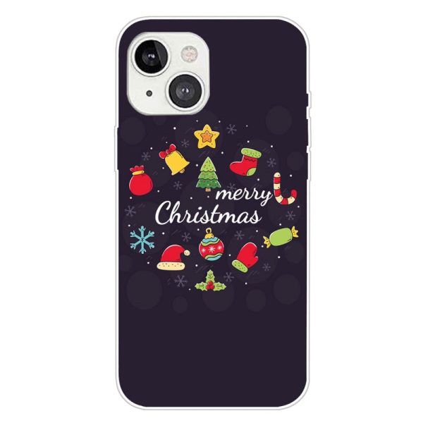 iPhone 15 Plus Fleksibelt Plastik Jule Cover - Merry Christmas - Juledekorationer Online Hot Sale