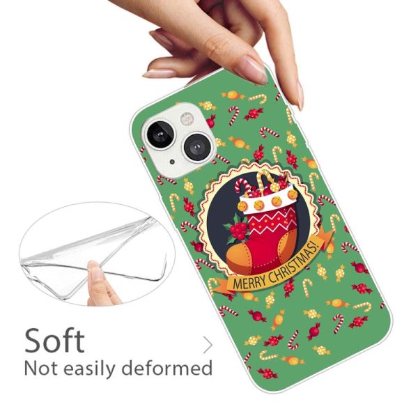 iPhone 15 Plus Fleksibelt Plastik Jule Cover - Merry Christmas - Julesok For Cheap