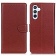 Samsung Galaxy S24 Litchi Læder Cover m. Pung - Brun For Cheap