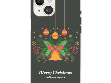 iPhone 15 Plus Fleksibelt Plastik Jule Cover - Merry Christmas - Julekrans og Juleklokke Hot on Sale