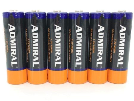 Admiral AA NiMH 2600mAh Rechargeable Batteries (Pack of 6) - (OPEN BOX) Discount