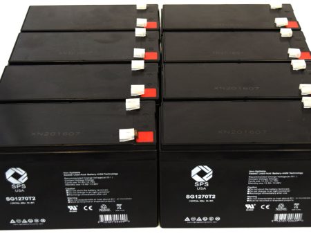 Eight 12V 7Ah batteries with T2 terminals Online now