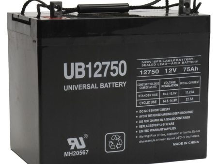 12V 75Ah rechargeable SLA battery with Z terminals UPG brand Cheap